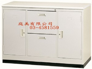 TMJ124-21 4尺二門二抽隔間櫃(灰白色/木紋) 